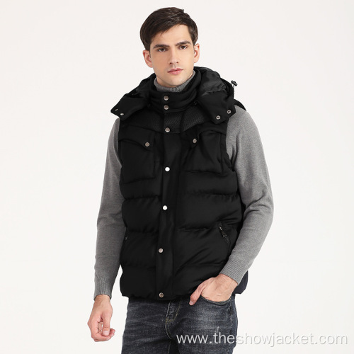 Customized Wholesale Cotton Down Vest Jacket With Sleeves